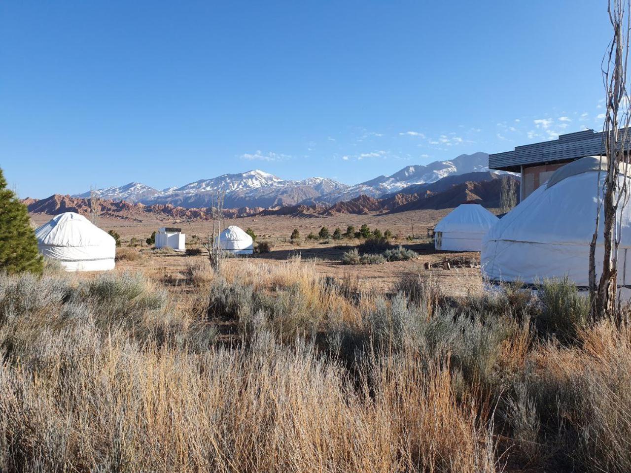 Agat Yurt Camp Bed & Breakfast Kaji-Say Bagian luar foto