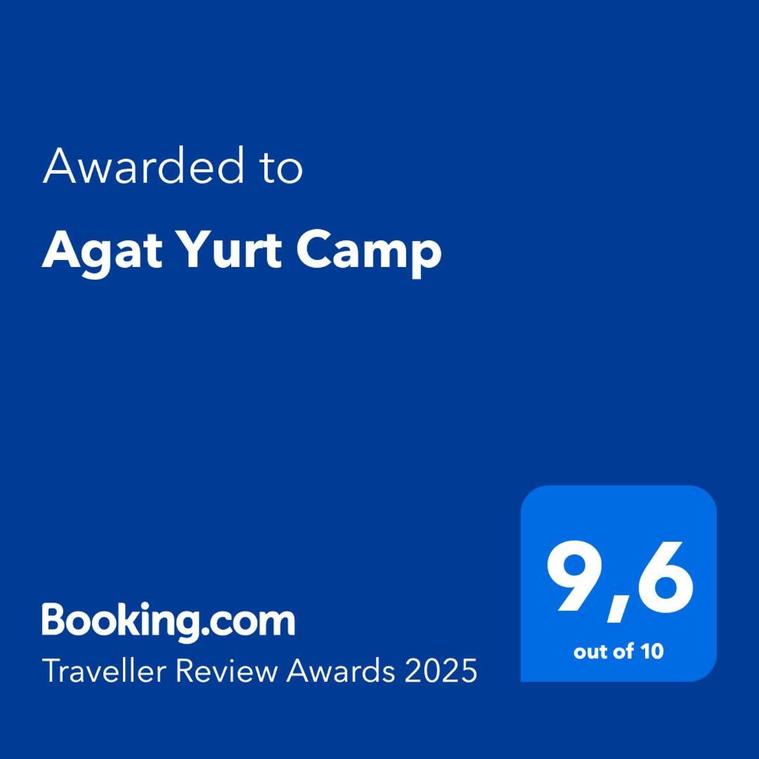 Agat Yurt Camp Bed & Breakfast Kaji-Say Bagian luar foto